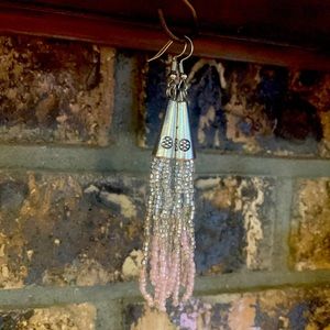 Handmade fringe earrings.